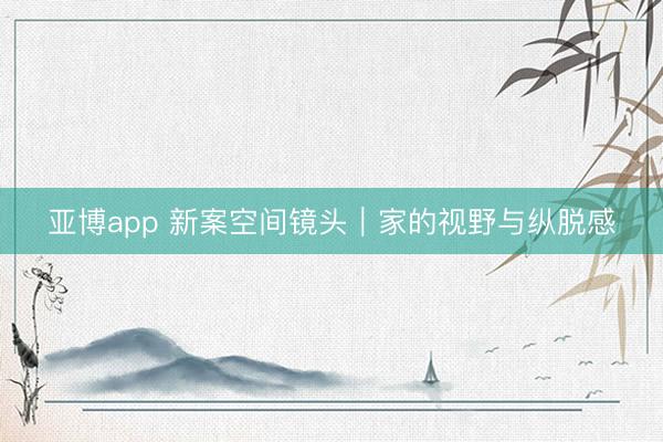 亚博app 新案空间镜头｜家的视野与纵脱感